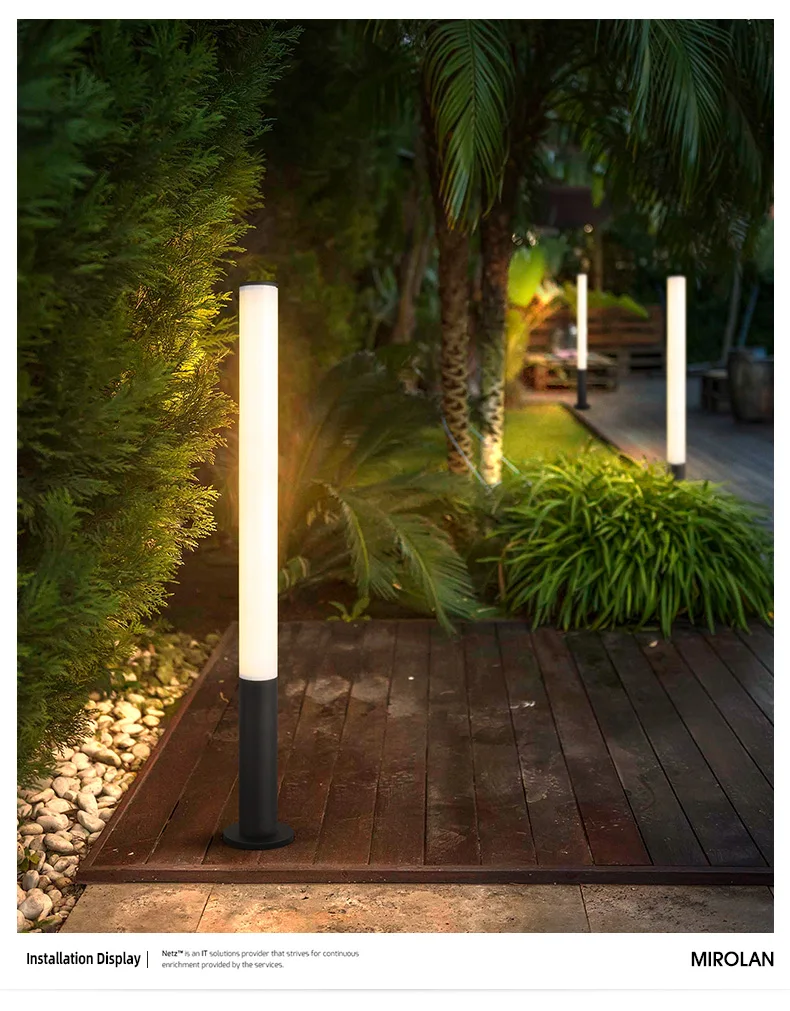 15w 20w Modern Post Lawn Lamp Decoration Die-cast Aluminum Landscape ...