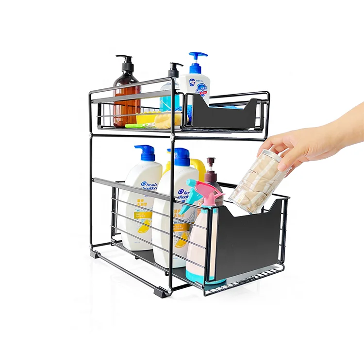 2tier Under Sink Organizer Home Storage Organization Multipurpose Under Storage Shelf
