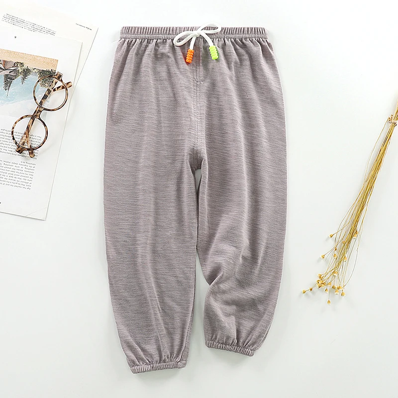 Детские хлопковые Пижамные штаны детские от комаров шаровары для мальчиков и девочек домашняя