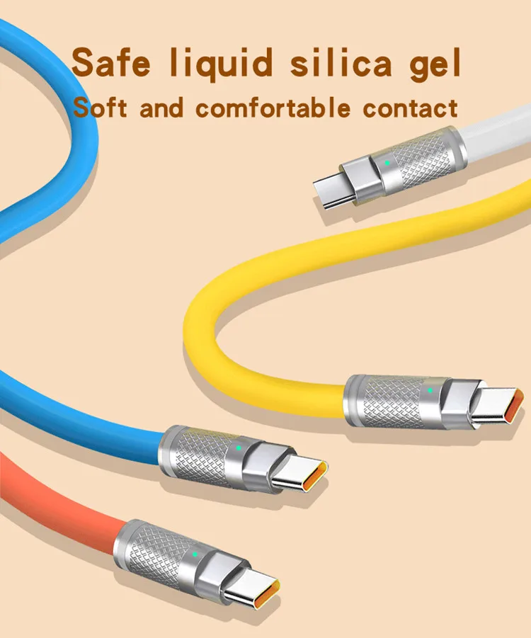 High Quality Type C Usb Cables Fast Charging 120w 6a Tpe Data Cable