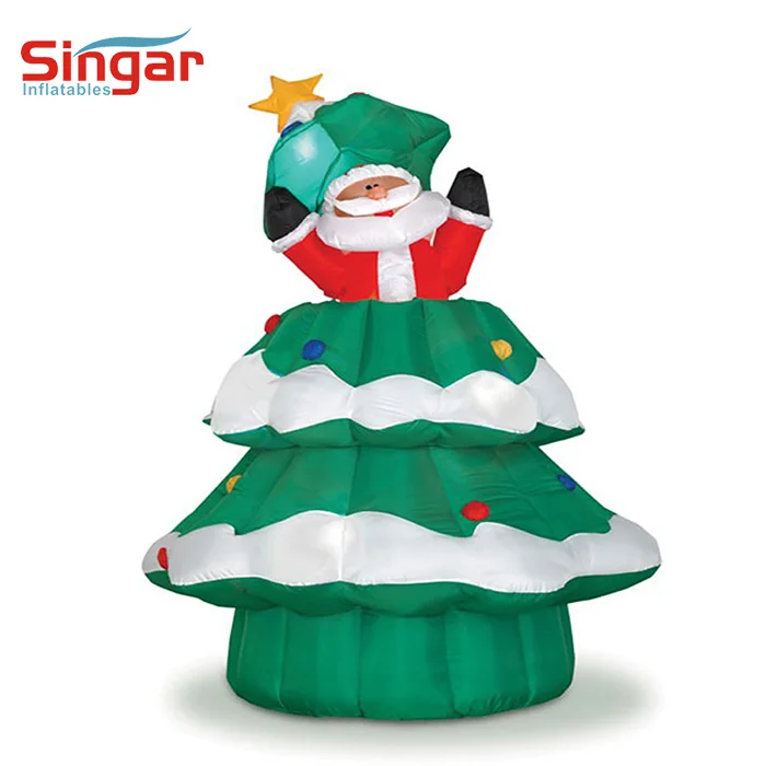 Lifelike Inflatable Christmas Pine Tree with Snow