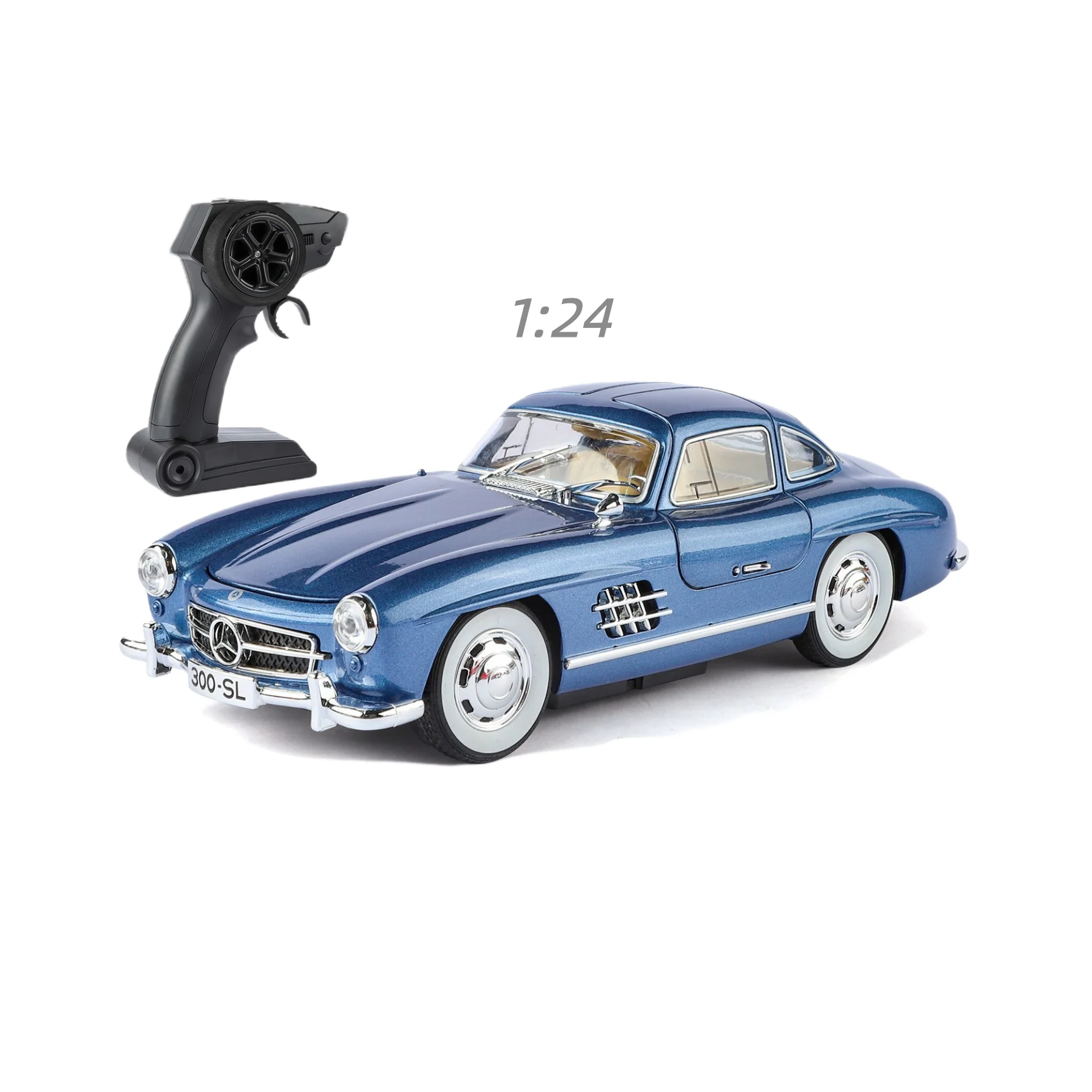 JLF 1:24 Die-cast RC Car Model Classic Mercedes 300SL Model with