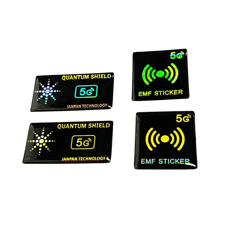 Блестящие виниловые наклейки для сотового телефона с блокировкой излучения скалярный квантовый чип защита Emr патчи отрицательными ионами наклейка 5G