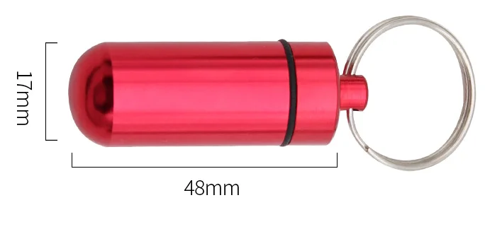 Mini Waterproof Small Medicine Jar First Aid Pill Outdoor Medicine Bottle Aluminum Alloy Keychain