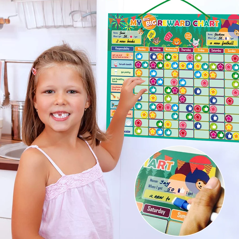 Hot selling kids Reward Chart magnetic board toy reward chart for kids