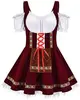 Off-shoulder wine red