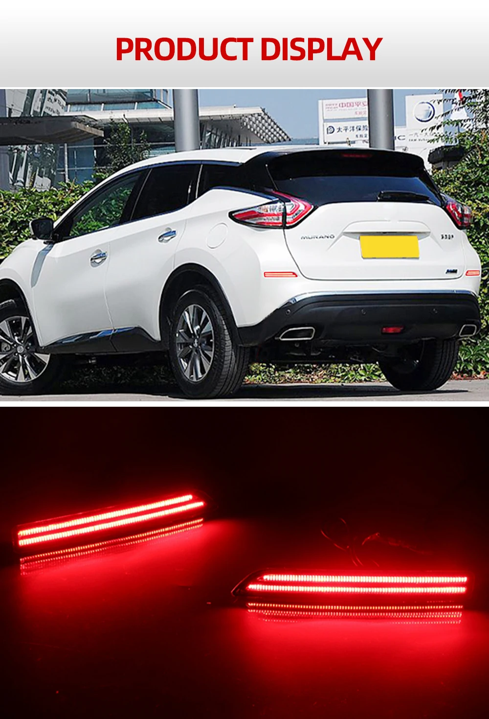 Led Rear Bumper Reflector Lights For Nissan Murano 2015 2016 2017 2018 ...