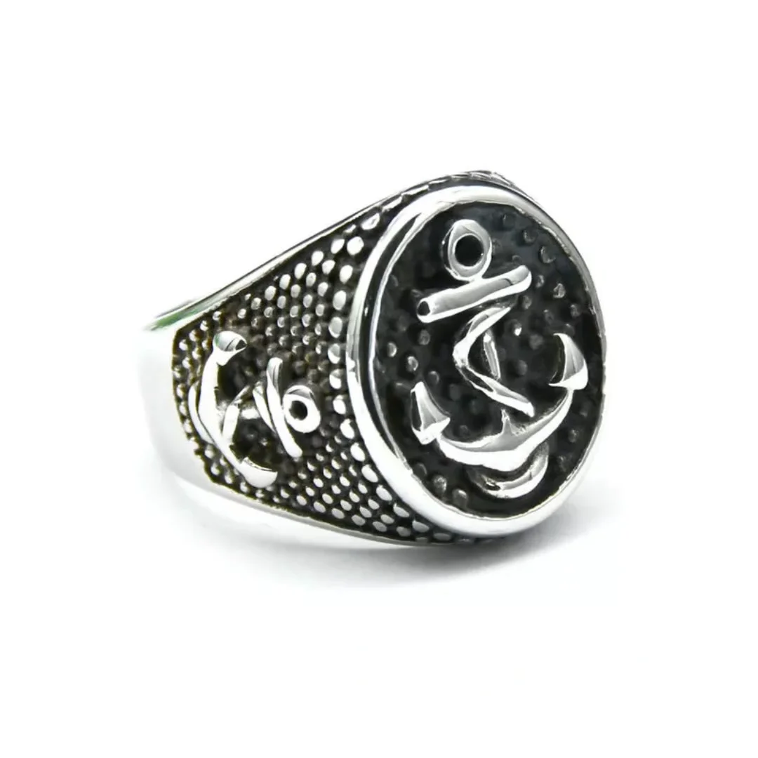 Hot Sale Mens Silver Fashion Rings With Partial Golden