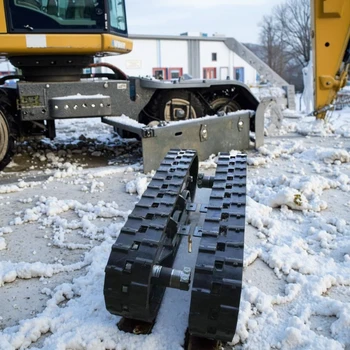 Customized Rubber Track Undercarriage Rubber Crawler Chassis Electric Remote-controlled All-terrain Robot Rubber Track Chassis