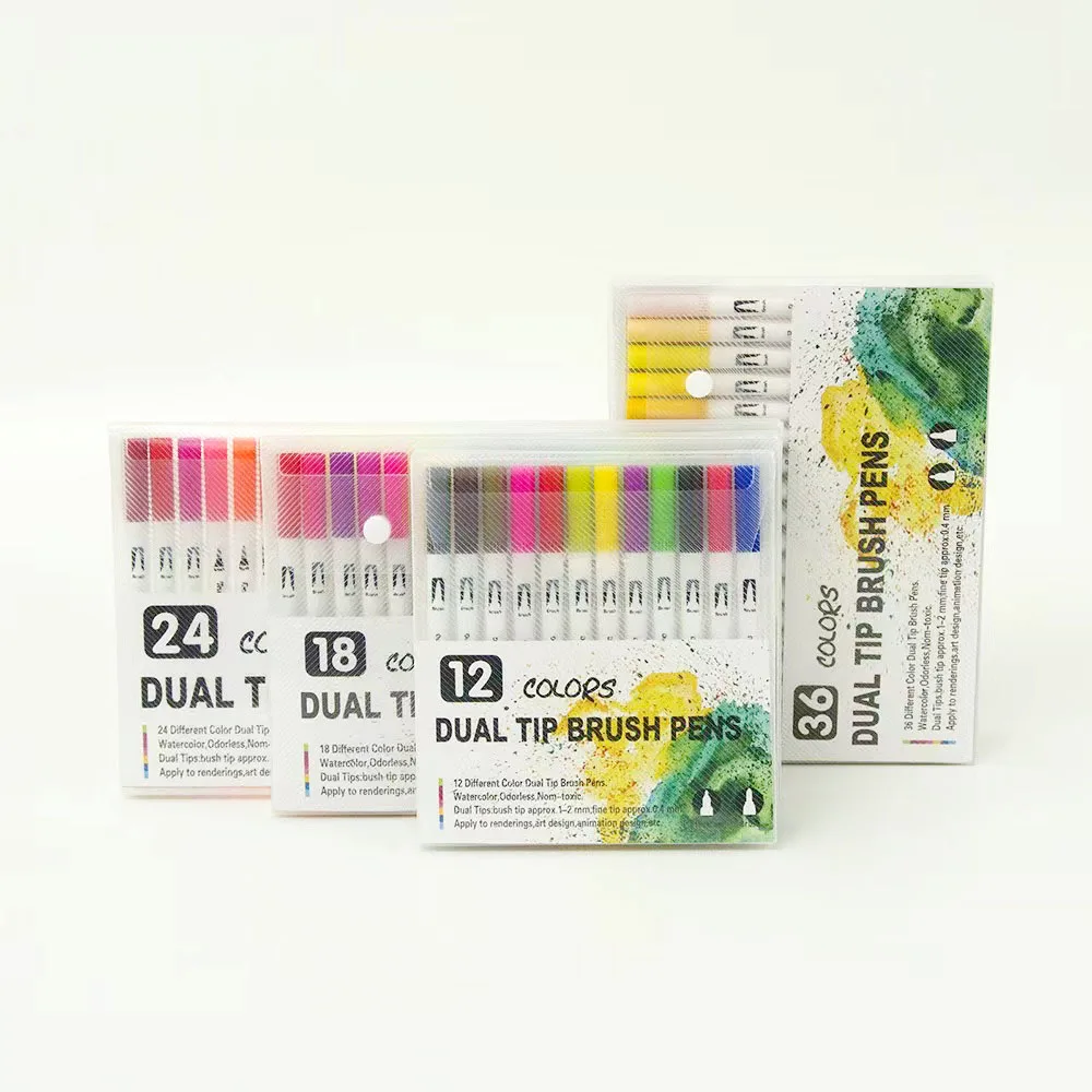 Marker Set 12/18/24/36 Colors Water Color Pen Painting Pencils Pen