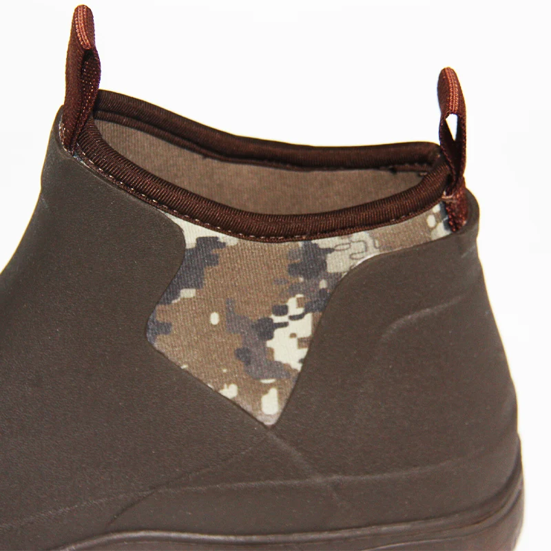 OEM Slip on Rain Shoes Waterproof Thermal Breathable Flexible Hunting Boots Neoprene Lined Rubber Farming Gardening Boots