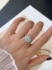 Oro de 14k y Diamante Moissanita