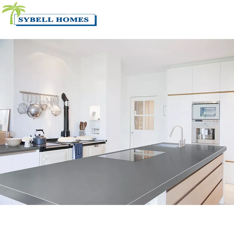 Artificial Stone Grey Quartz Cement Kitchen Countertop Polished Concrete Countertops Worktop