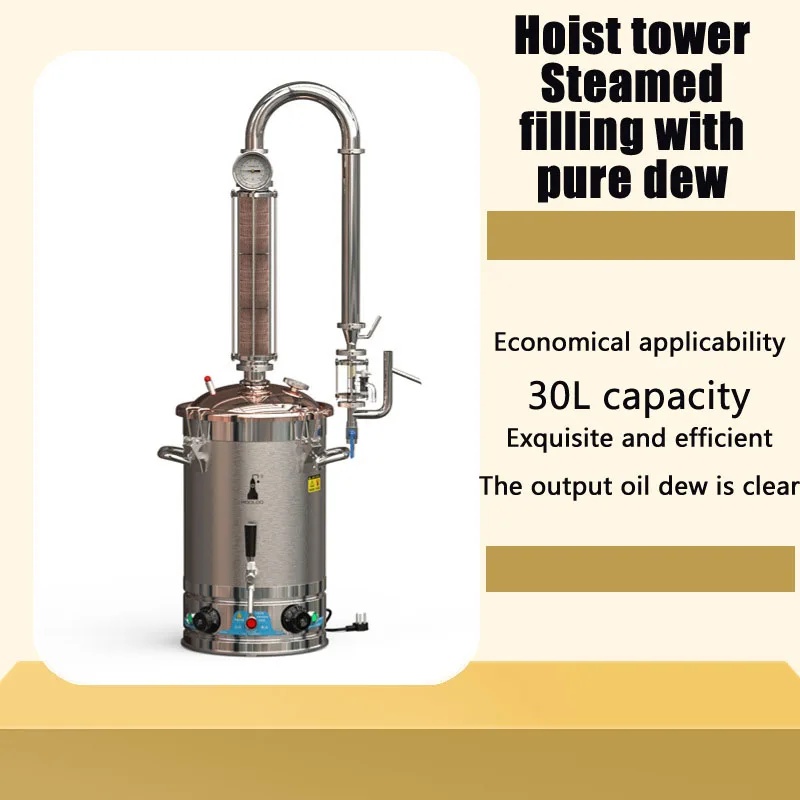 20 30L 65L Eucalyptus Citronella Grass Rose Lemon Lavender Hydrosol Essential Oil Distillation Extraction Machine for Sale