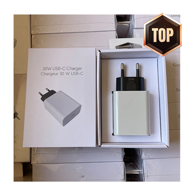US/EU/UK Plug Adopter PD Charger Fast Charging 30 Watt USB C Wall