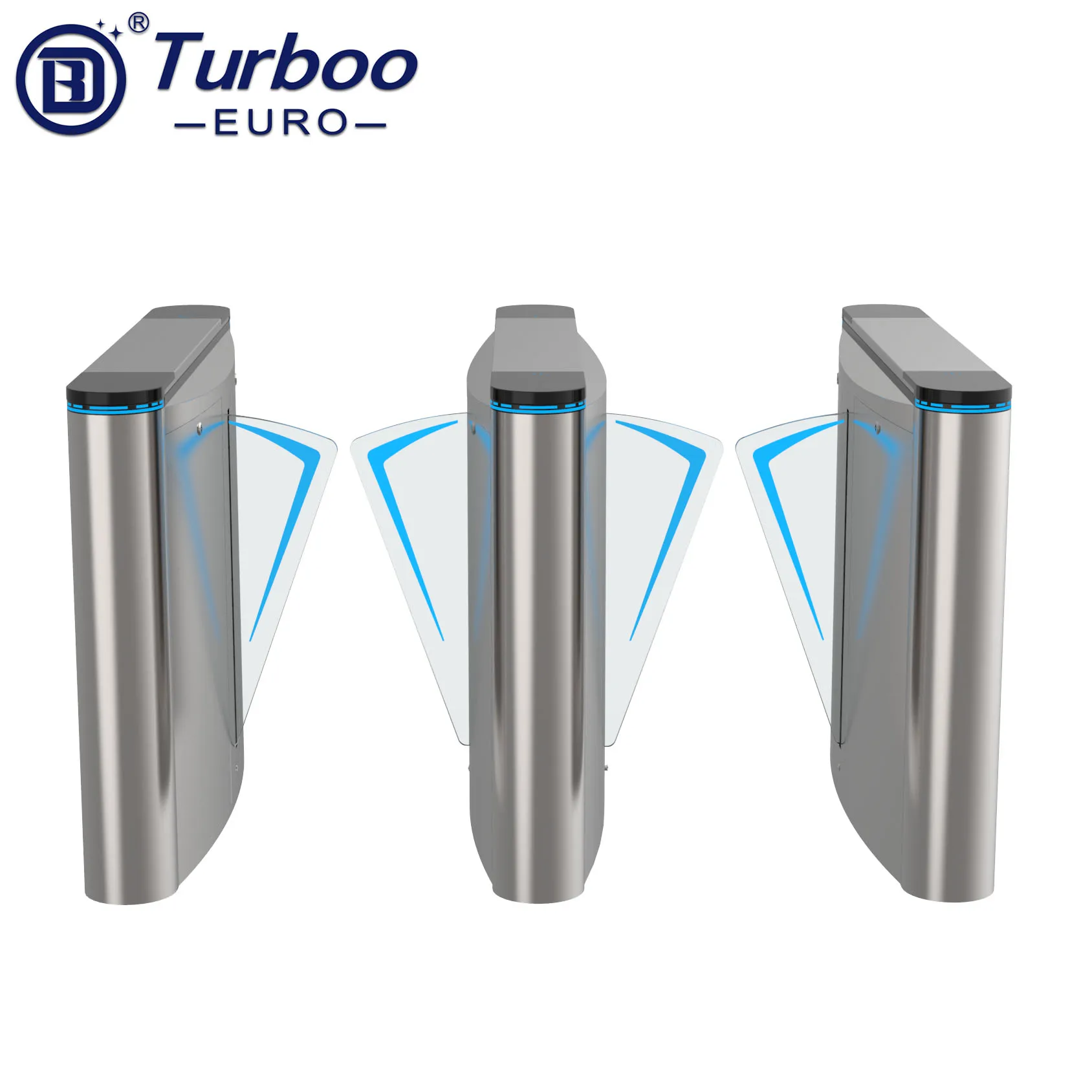 Turboo CE Certification Stainless Gate Bidirectional Security Door Flap Barrier Turnstile Gate