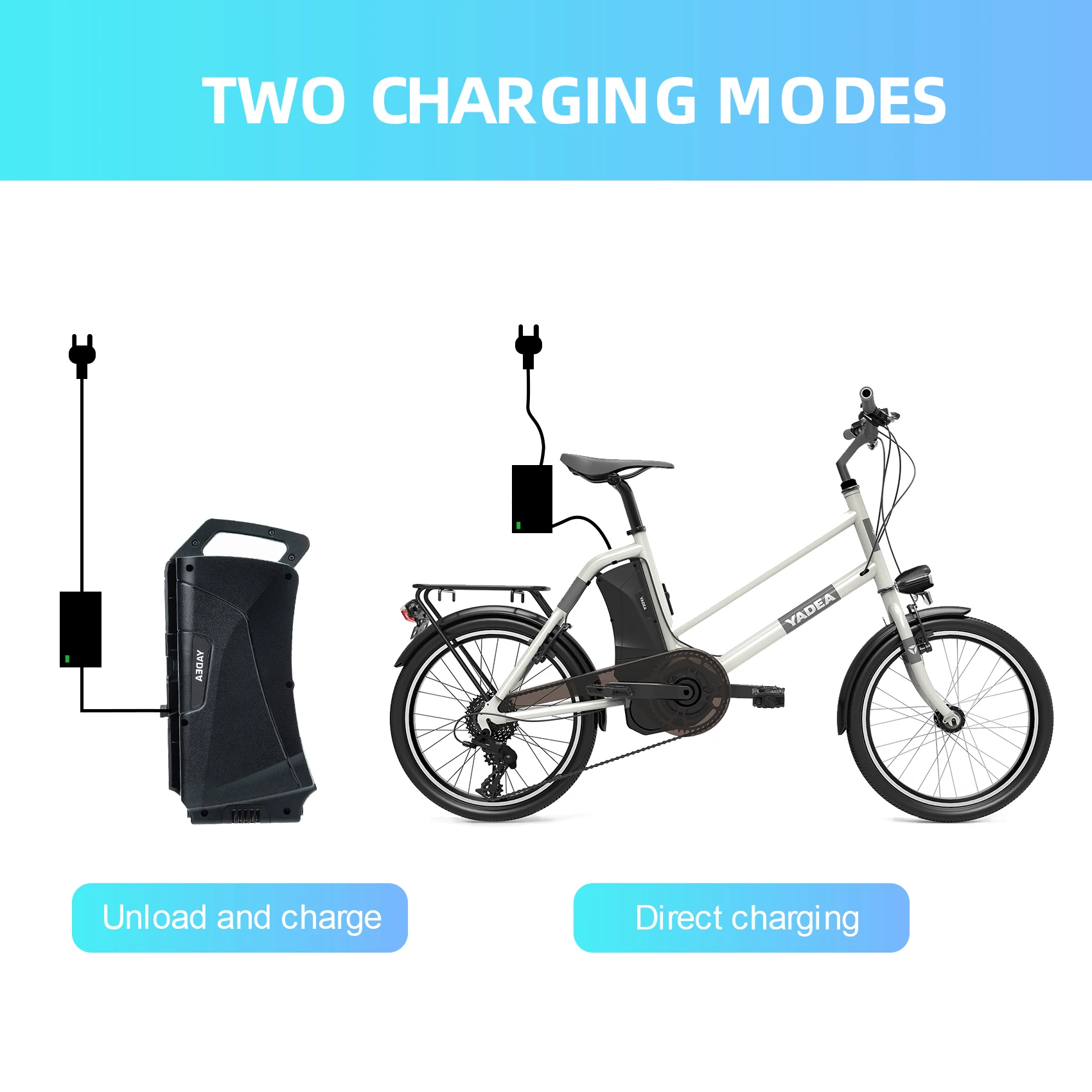 Yadea YT300 20inch Electric MTB Bicycle 250w Mid Motor Drive Ebike Power Hub E Cycle Retro Electric Bike