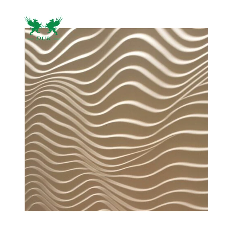 Beautiful Wave Design MDF 3D Led Wall Panel for Interior Decor 3D MDF Wave Board