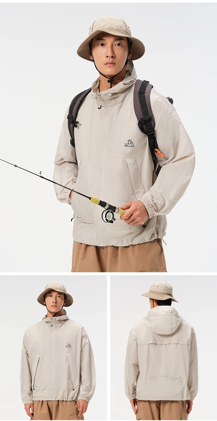 PELLIOT Outdoor Sun protection Breathable UV protection UPF50+ Sports Summer Sunproof Fishing Shirts Coats