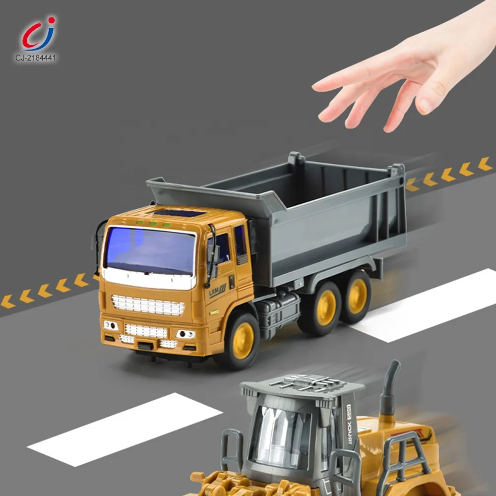 5CH Remote Control Excavator Inertia Friction Construction Truck Series Toys Set Rc Engineering Vehicles for Kids