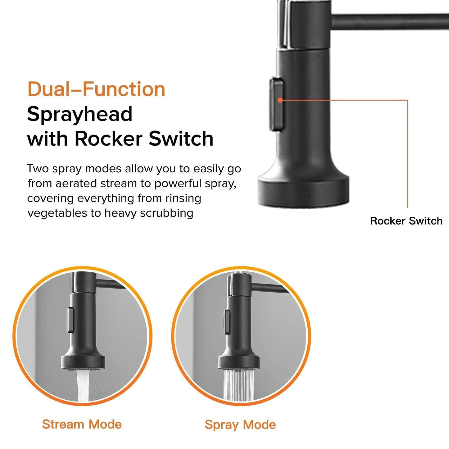 American Single-Handle Gooseneck Kitchen Sink Faucet Deck Mounted Single Hole Installation