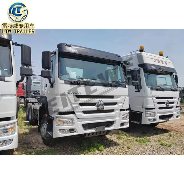 China howo 6x4 400hp Tractor Head Truck New Diesel Engine Manual euro2 tractor truck for sale