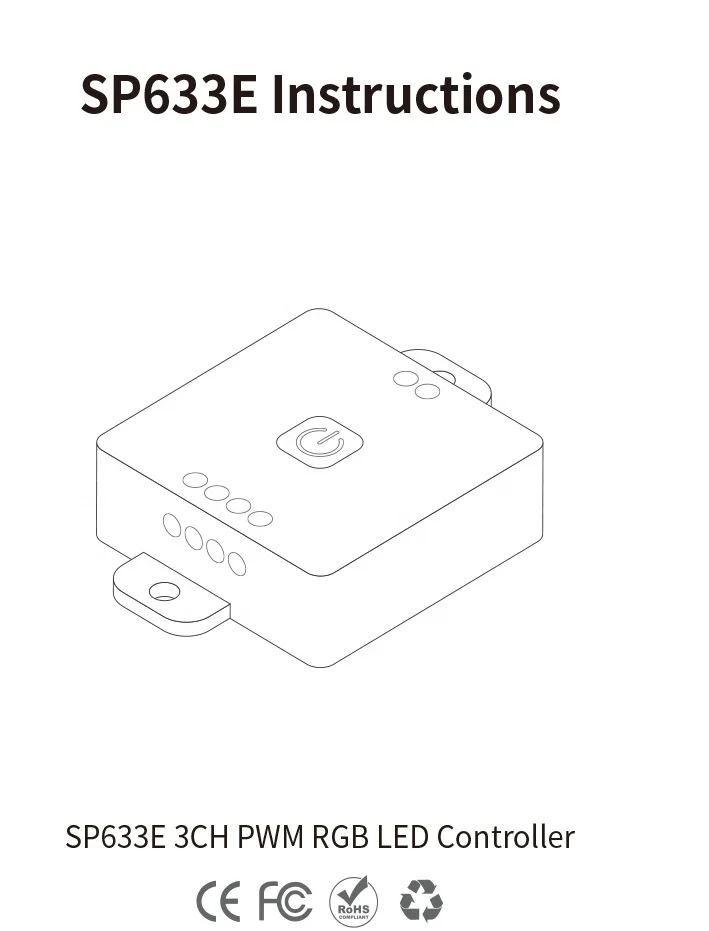 SP633E 3CH PWM RGB LED Controller for RGB Led Strip Lights