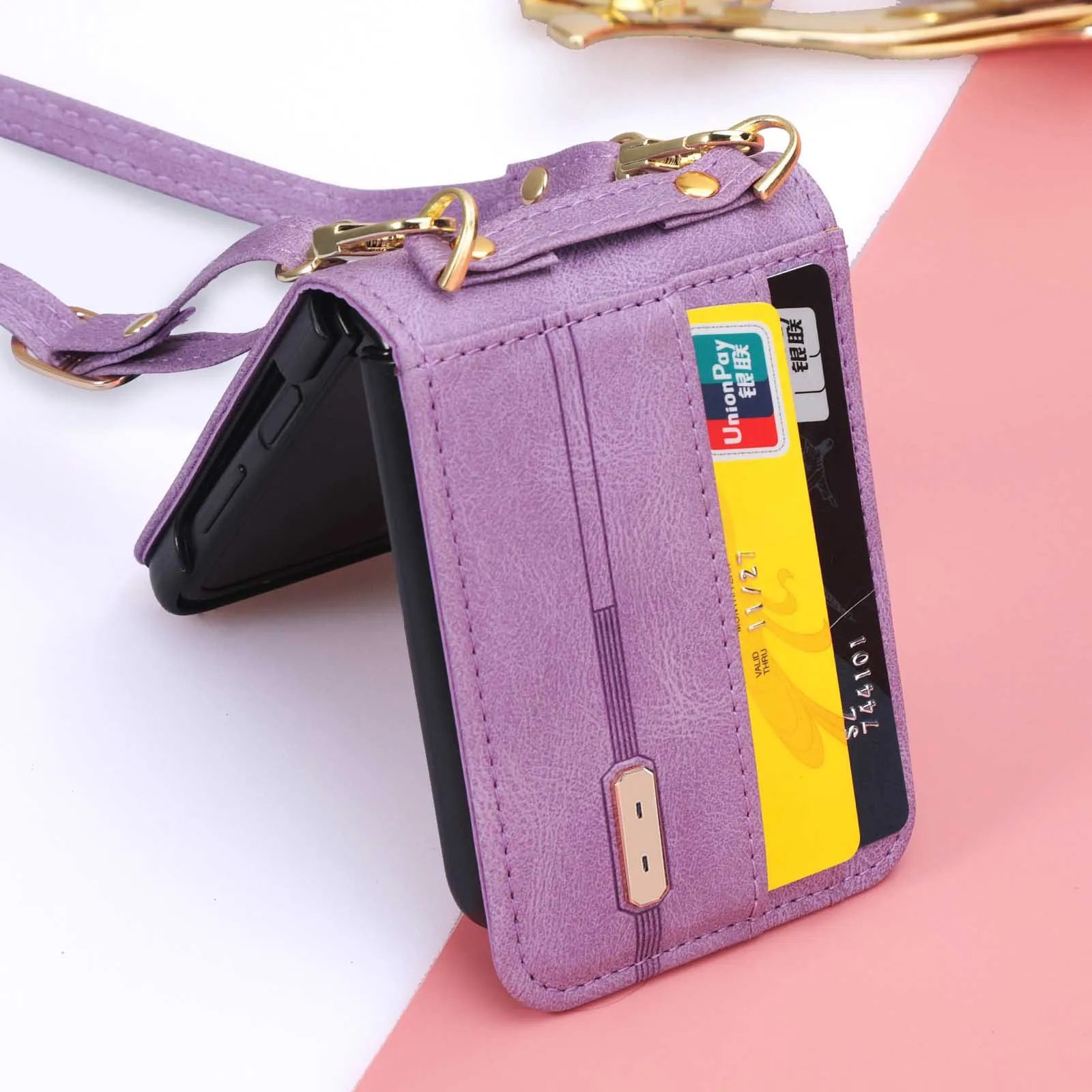 Buy Wholesale China Pu Flip Designer Women Crossbody Credit Card Holder  Cell Phone Case Lanyard Genuine Leather Crossbody Phone Case & Genuine  Leather Cell Phone Case at USD 3.4