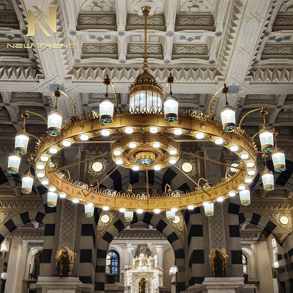 cpl-005 Grand Islamic Mosque Chandelier – Oversized Custom LED Lighting for Masjid Prayer Hall