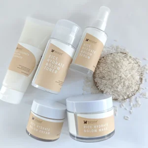 Hot selling glowing skin products rice wash off facial mask with high quality