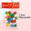 9 colores mezclados 1,4 cm 28 piezas