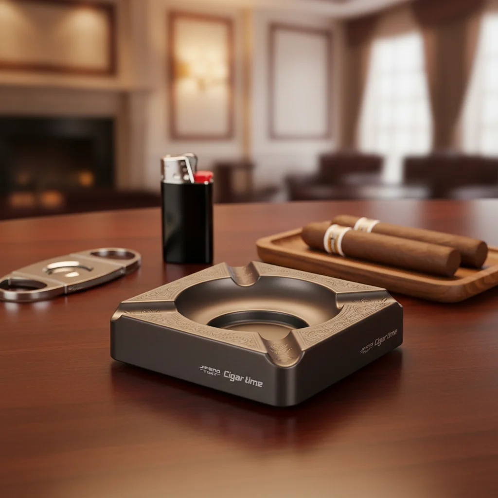 JIFENG JF-3025 Cigar Ashtray - Durable Zinc Alloy Logo Design