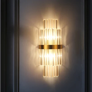 Post-modern Living Room TV Background Wall Lamp Personality Creative Bedroom Bedside Lamp Wall Lamp European Light Luxury Aisle