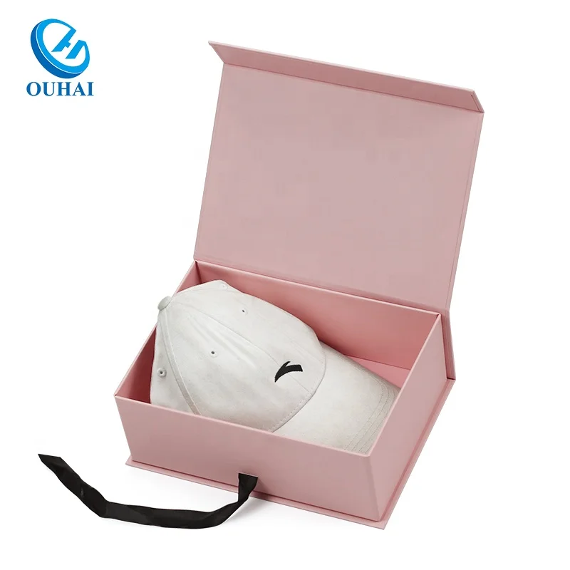 Роскошные Картонные Коробки для бейсболки на заказ с магнитной застежкой