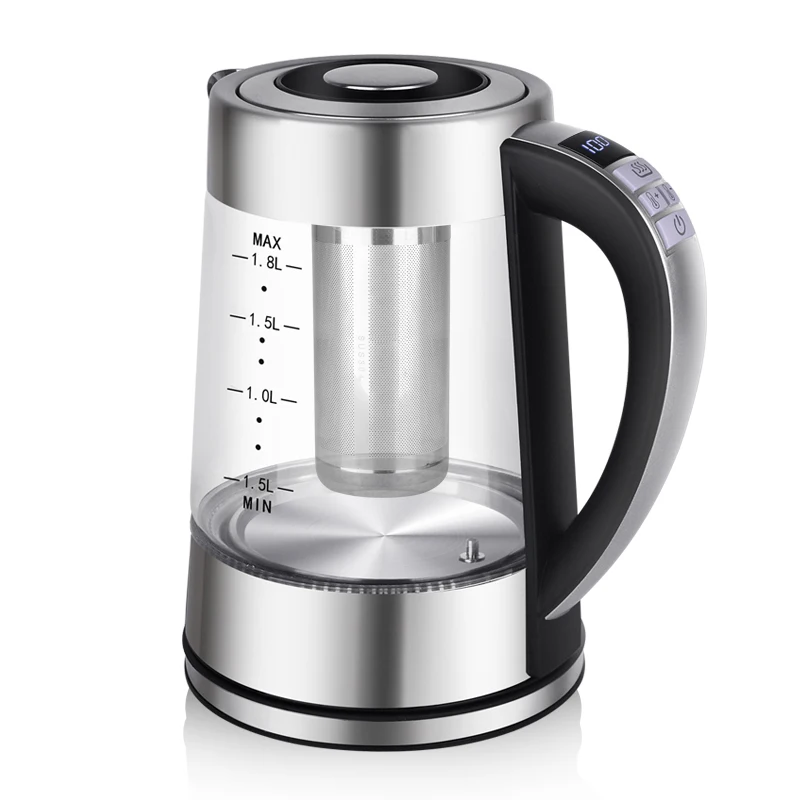 Intelligent Multifunctional Temperature Control Digital Led Electrical Smart Kettle Glass Teapot
