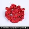 Cabeza y tallo de flor de hortensia de lana - rojo