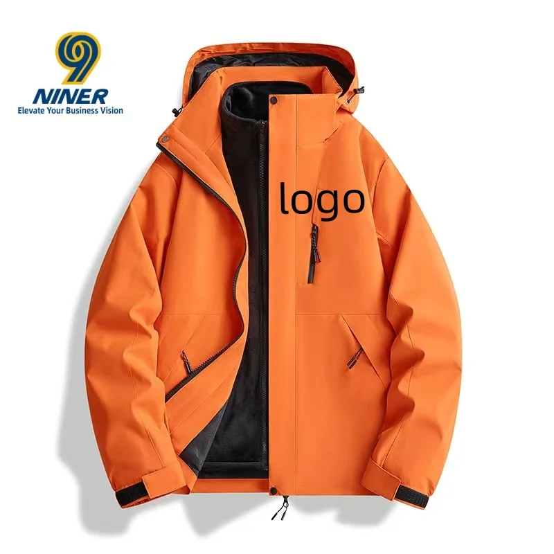 Autumn and Winter Outdoor Assault Suit Men’s and Women’s Three in One with Thick Plush Custom logo