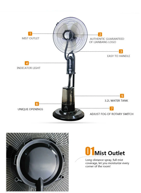 Indoor Oscillating Cooling Cooler, Portable, 75W - detail 26