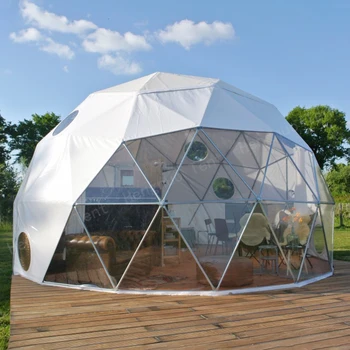 6m Outdoor Waterproof Hotel Resort Prefab Tent Geodesic Glamping Dome Shape House For Campsite