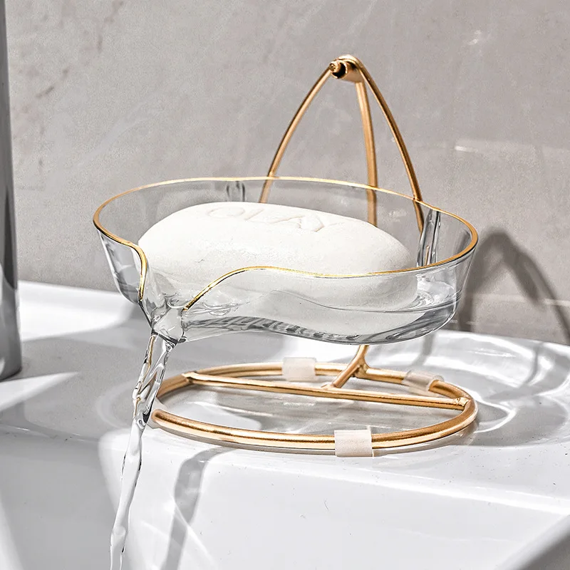 Banayad na luxury swing soap soap box Home libreng pagsuntok creative cradle soap dish drain storage bathroom shelf