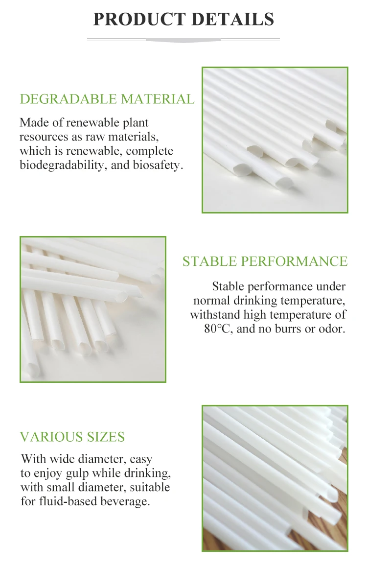 Custom Eco Friendly Food Grade Disposoable Plastic Straws Bubble Tea
