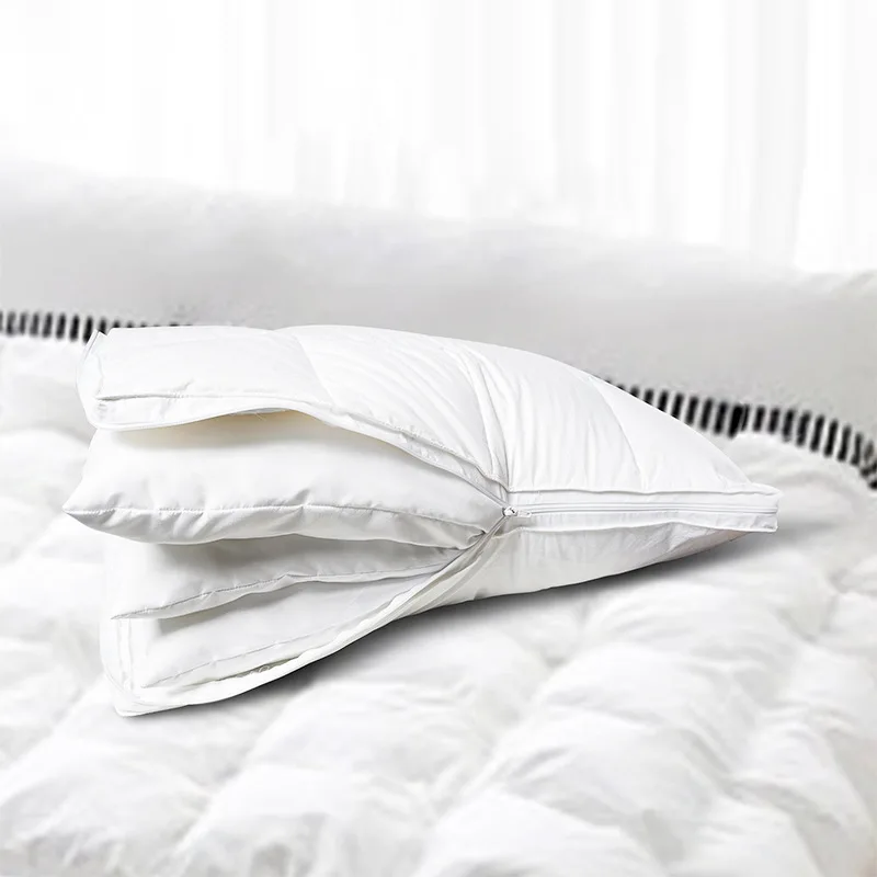 Smart Neck Downpass OCS Outer Filling Goose Down Inner Filling Goose Feather Height Adjustable Layers Pillow for Sleeping