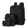 Mochila negra, bolso de hombro, clutch