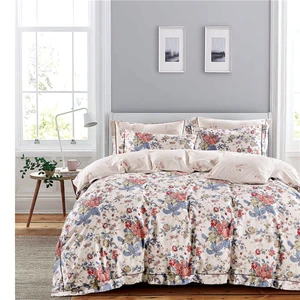 KOSMOS Wholesale Modern Luxury All Season Bedroom Color Print Pattern Queen Size Polyester 4 Pieces Bed Sheet