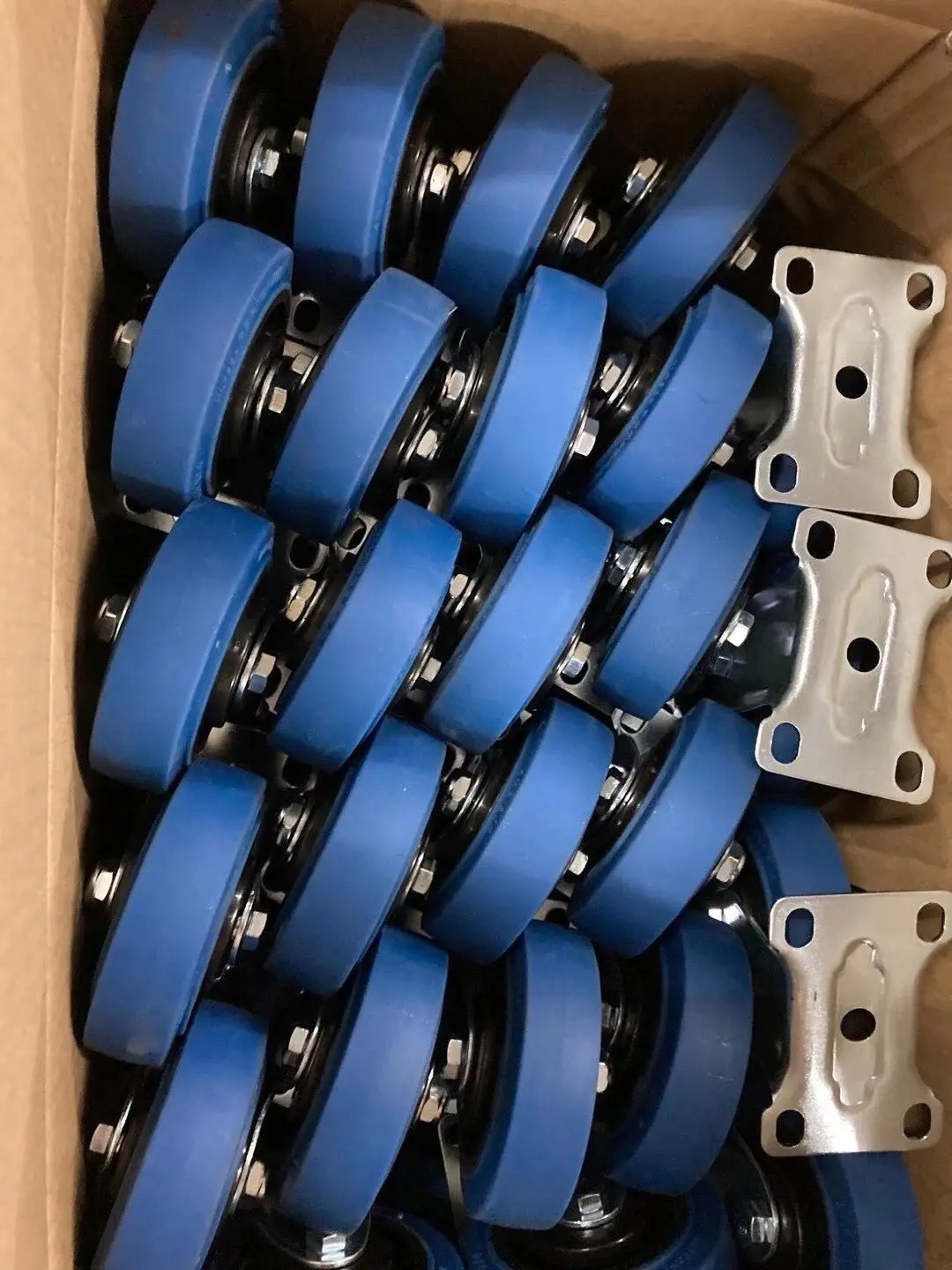 Trolley Castors Pvc Pu Caster Wheels 4 Inch Threaded Rubber Caster