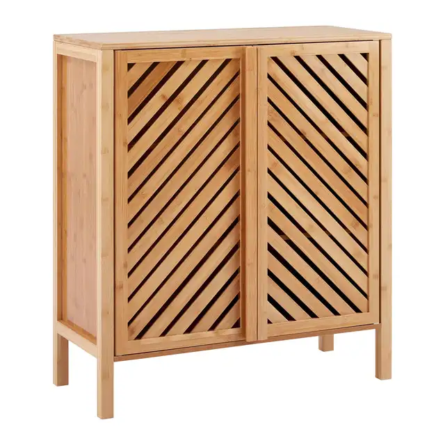 Large Capacity Bamboo Storage Cabinet Furniture for Bathroom Living Room Bathroom Bamboo Storage Cabinet With Shelves