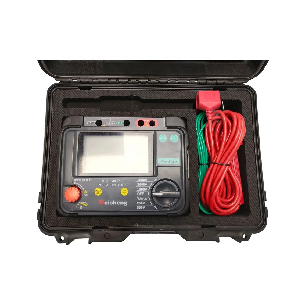 High Accuracy 5kv 10kv Short Current Megohmeter High Voltage Insulation Tester