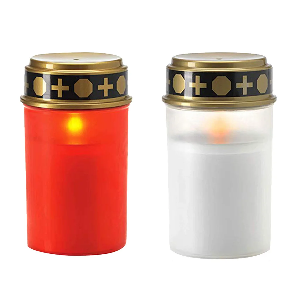 Europe Church Praying Cemetery Eternal Grave Candle Plastic Safety