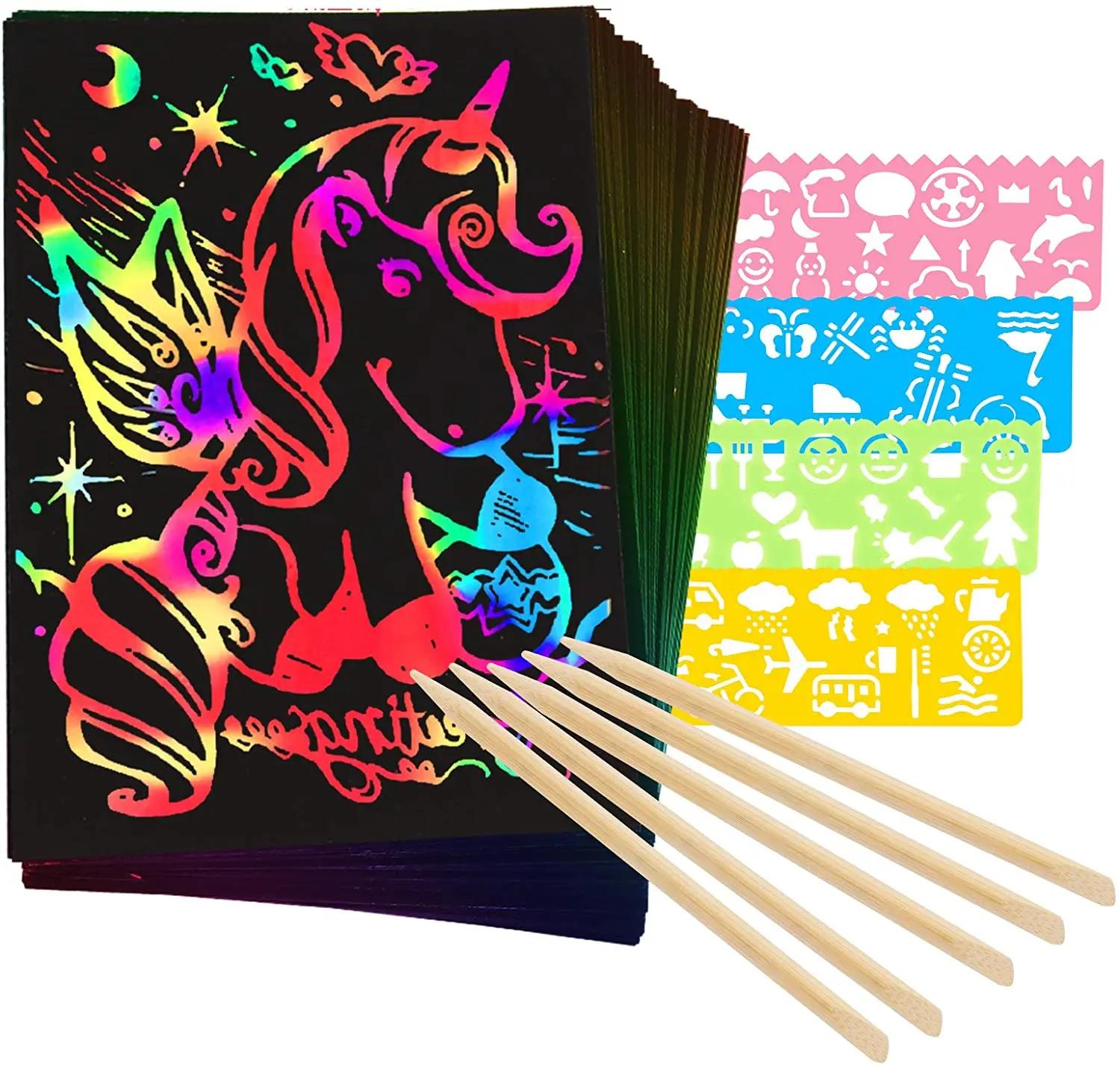 Paquete De Fiesta Scratch Art: Llaveros