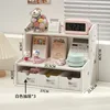Medium-sized white countertop storage boxes *3